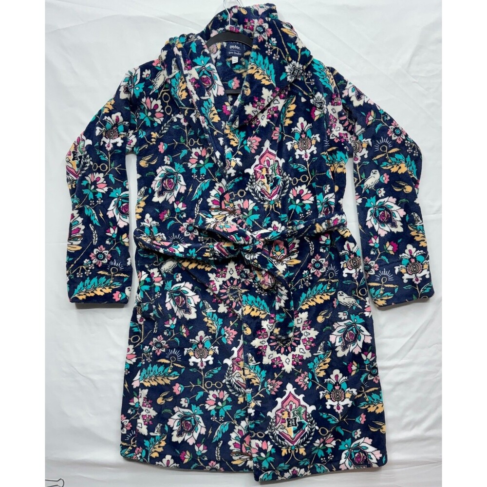 VERA BRADLEY Harry Potter Home To Hogwarts Fleece Hooded Bath Robe Sz S/M